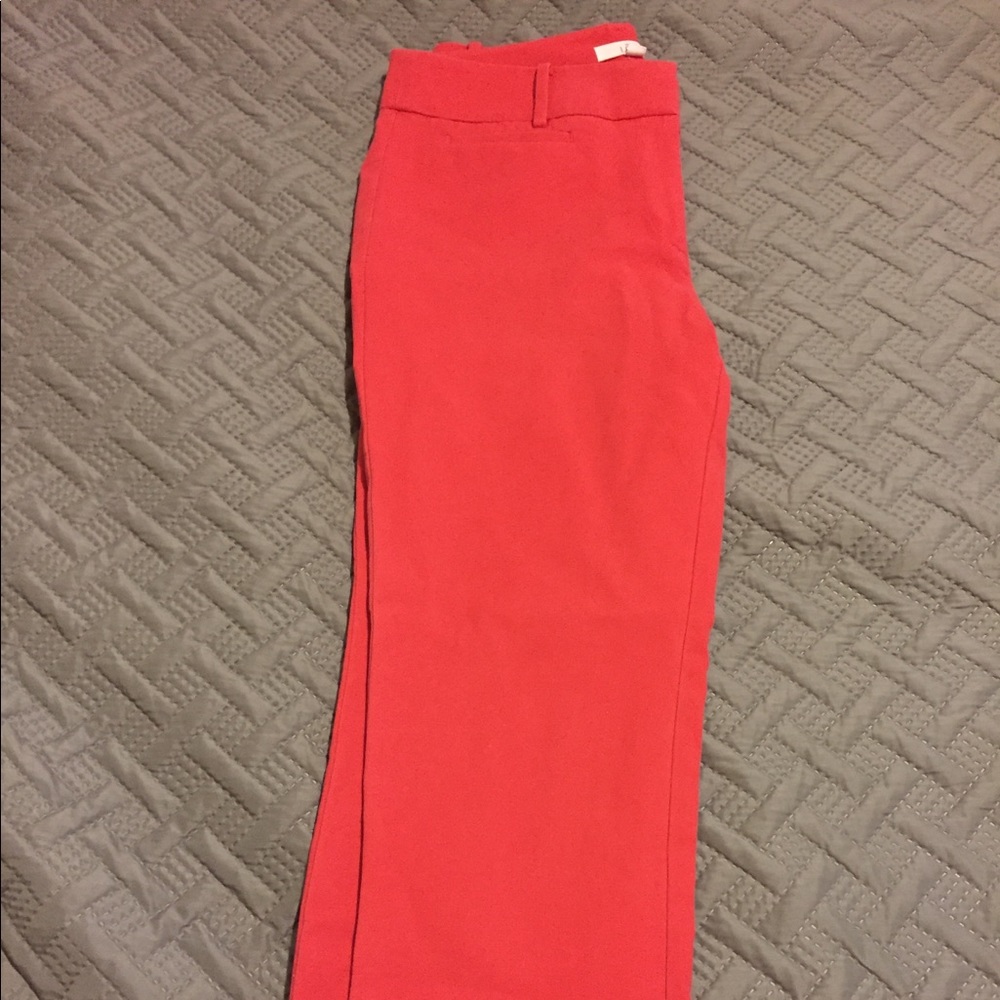 Cropped coral pants